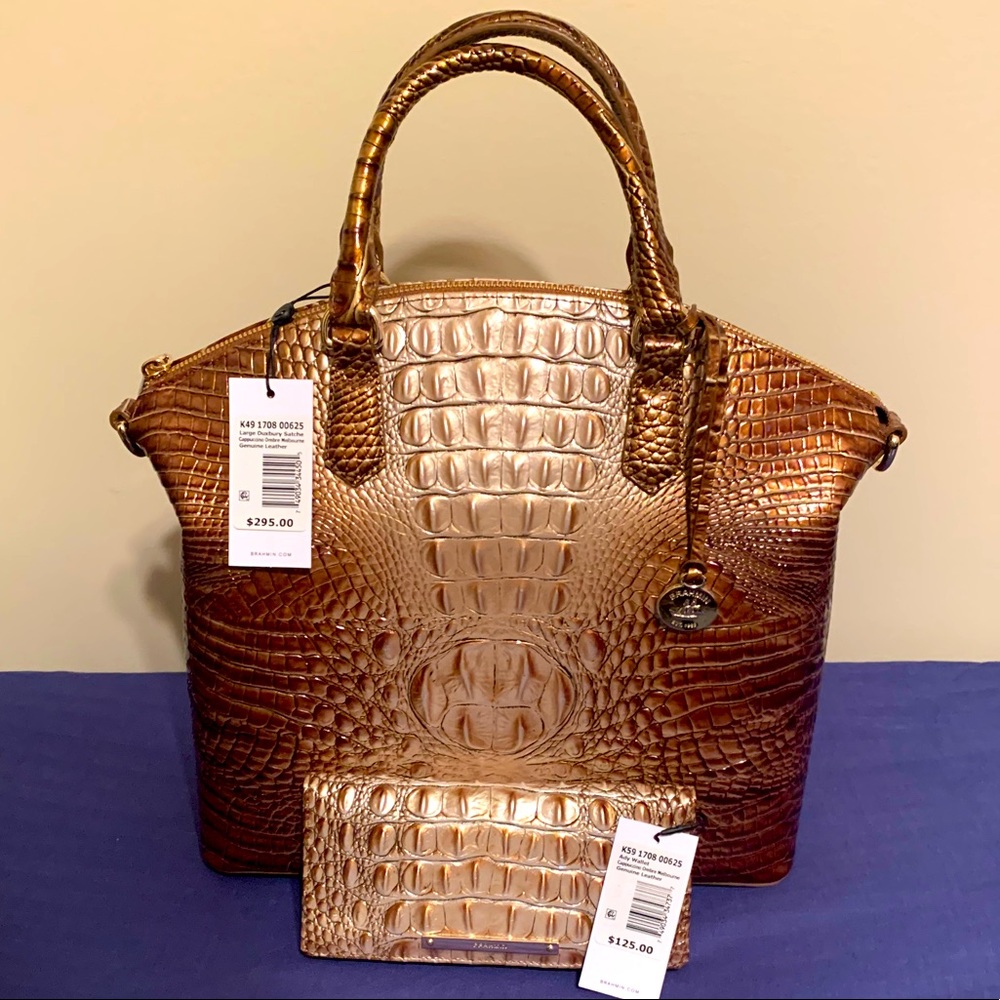 Brahmin Large Duxbury Satchel Handbag and Wallet